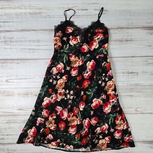 Foxiedox Floral Spaghetti Strap Midi Party Dress sz XL